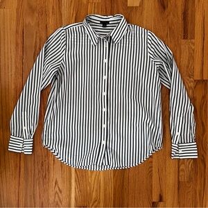 Ann Taylor Striped Button-Down Shirt – Size Small